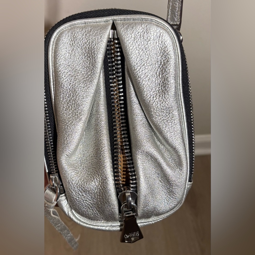 Aimee Kestenberg metallic silver mini crossbody